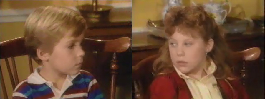 Side-by-side screenshots of Billy and Bonnie glancing at each other in bored despair.