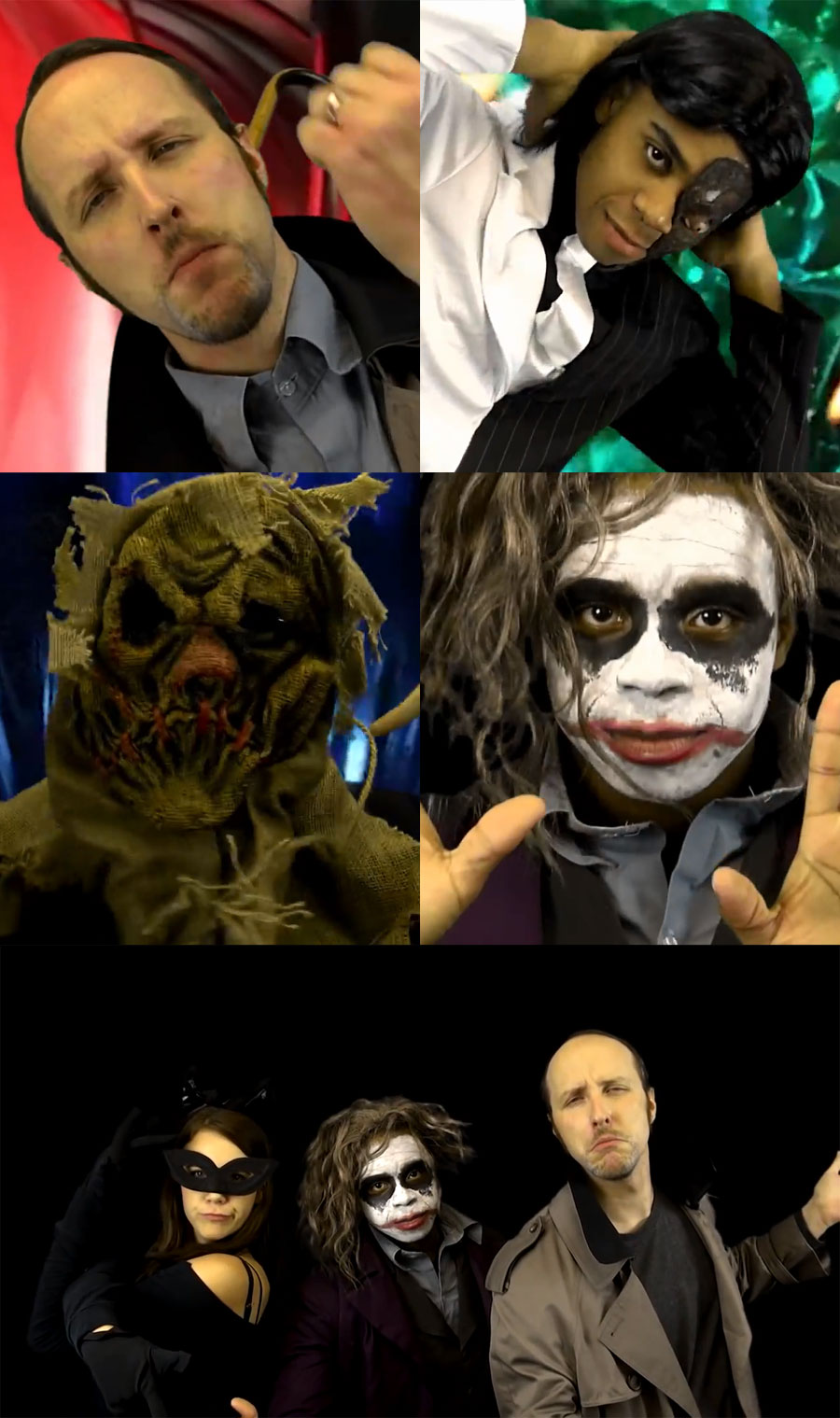 A collection of villains doing the rap.