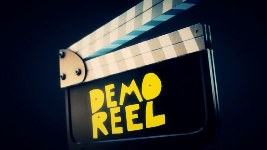 The Demo Reel clapperboard logo.